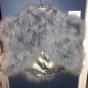 Faux Fur Gray Shrug